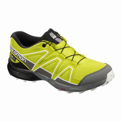 Salomon SPEEDCROSS CLIMASALOMON™ WATERPROOF - Lasten Polkujuoksukengät - Pinkki/Mustat